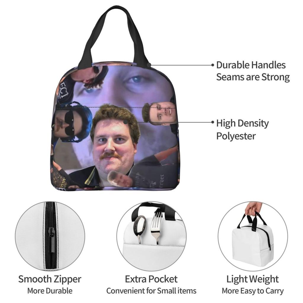 Drachenlord Rainer Winkler Insulated Lunch Bags Food Container Bags Portable Thermal Cooler Lunch Boxes For Work