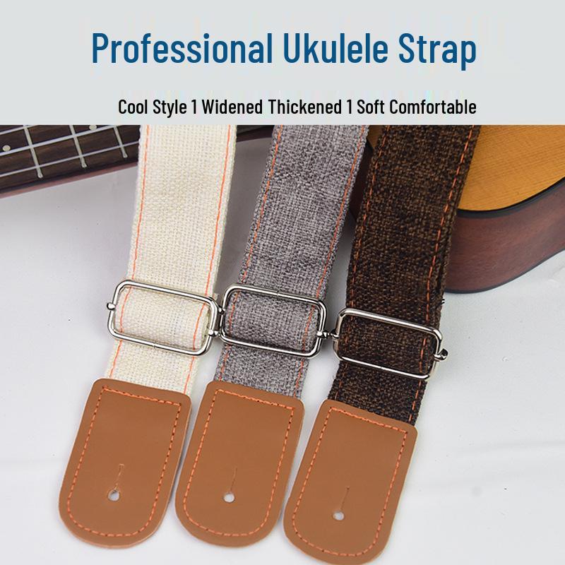 Adjustable Children's Woven Linen Ukulele Strap