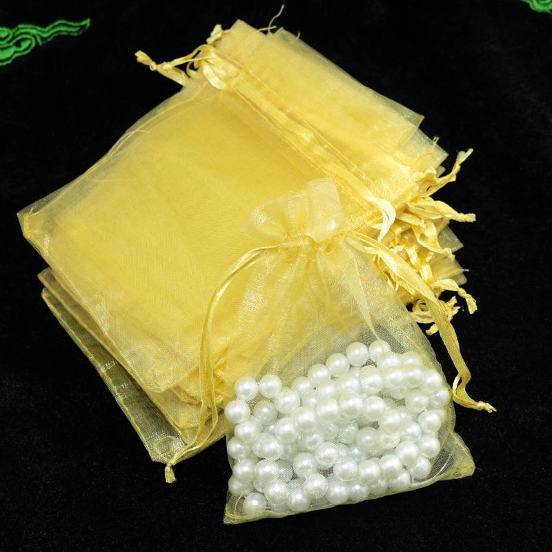 10pcs (9 Size) Gift Bag Jewelry Packaging Organza Bag Pouche Jewelry Packing Bag Birthday Party Decor Wedding Christmas Supplies