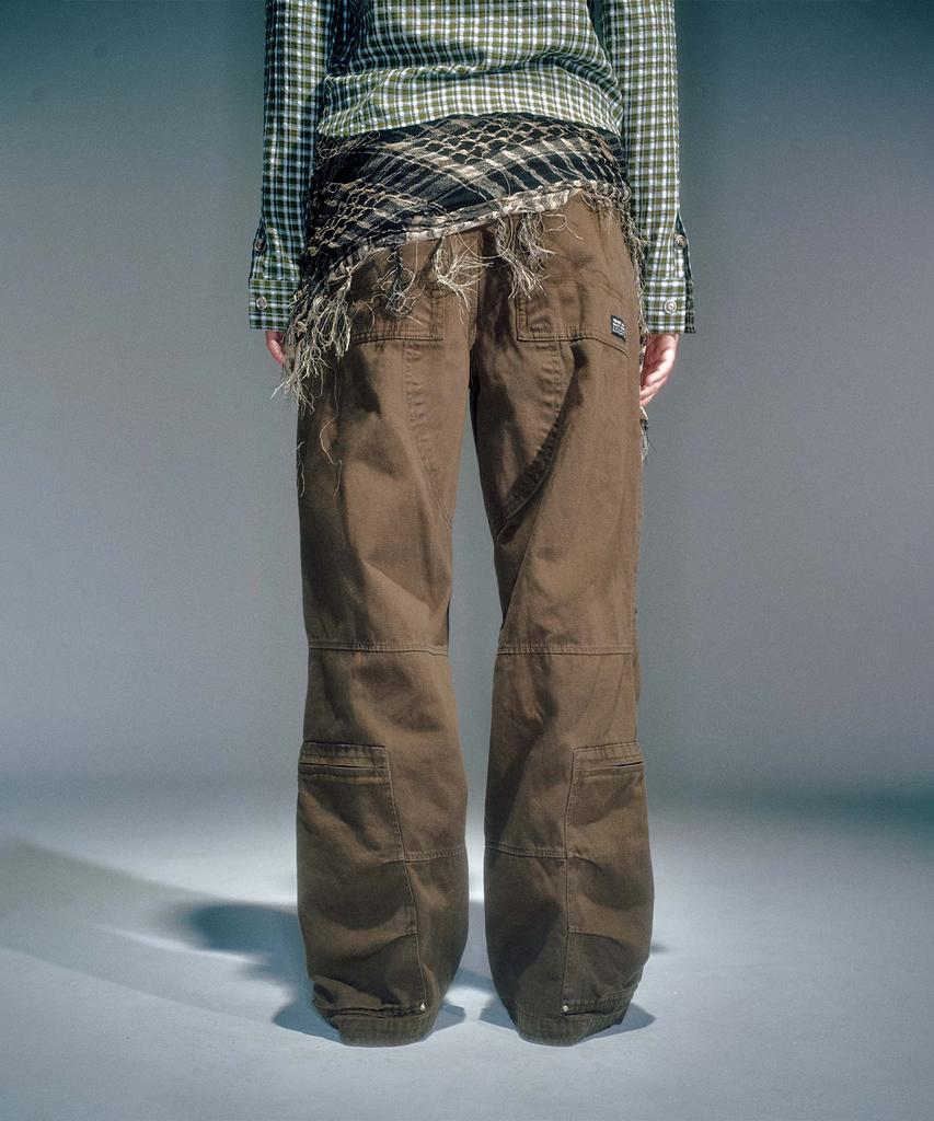 Beikeonteuakaibeu Women Fedry Work-Pants Brown
