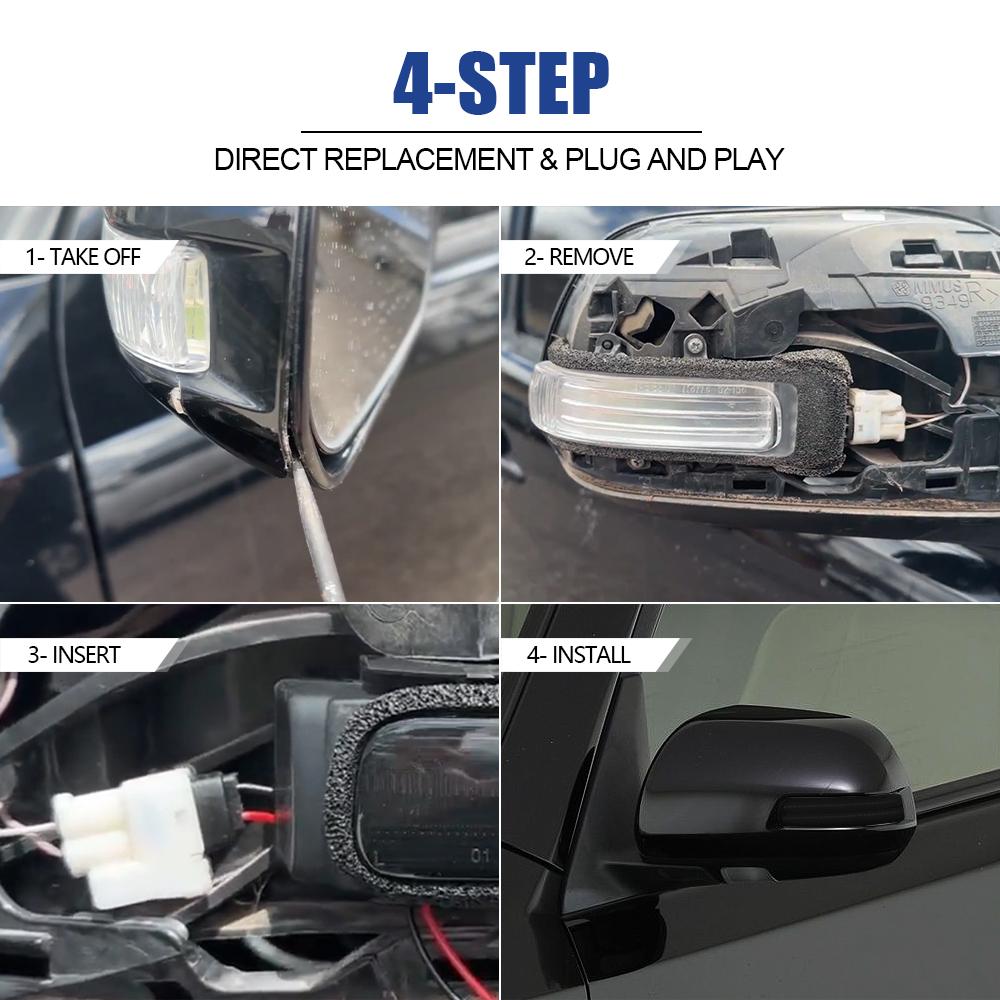 USA in Stock Waterproof Plug and Play Side View Mirror Indicator Lamp for Toyota for DAIHATSU Mirror Turn Signal Light