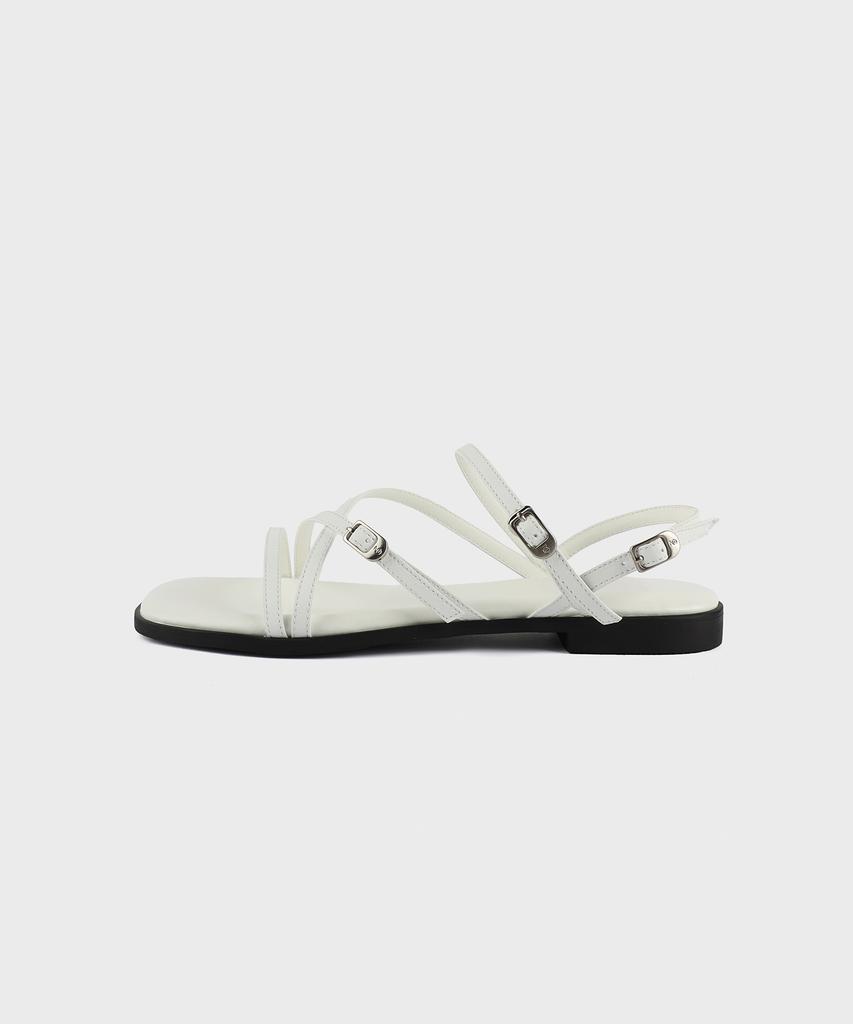 Moodnight Dean Cross Strap Belted Flat Sandals - 4 Colors (Type A)