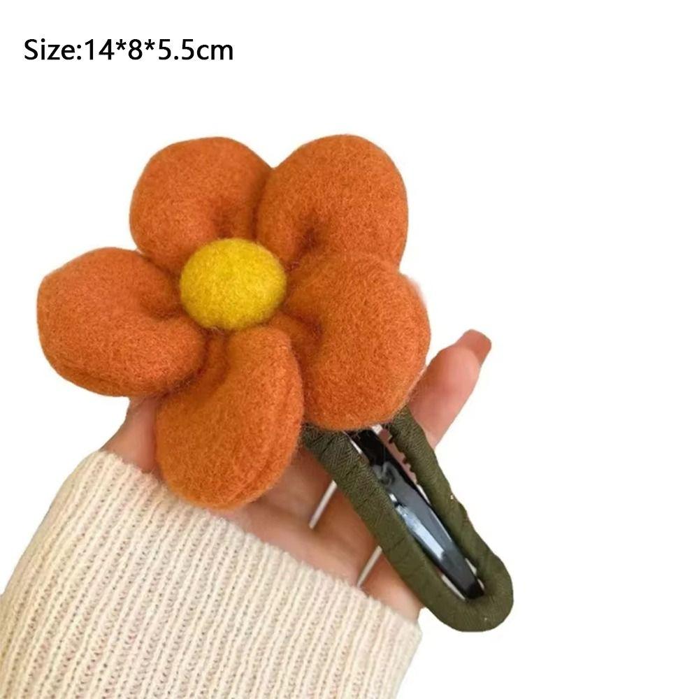 Large Flower Hair Claw Plush Flower Hairpin New Hair Clips  Autumn Winter