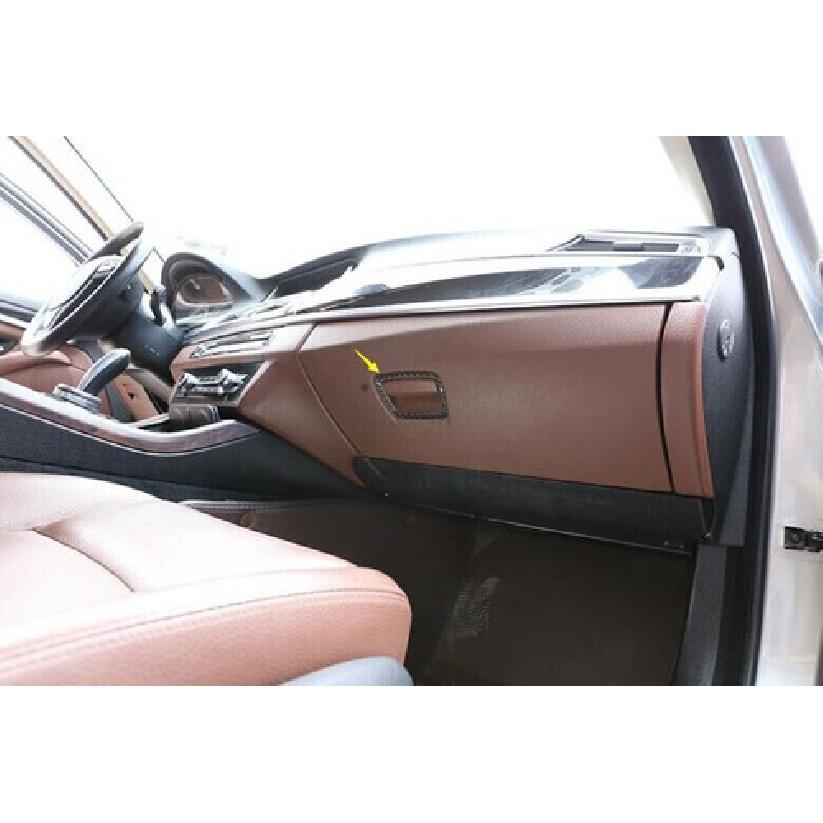 Real Carbon Fiber For BMW 5 Series 11-17 Box Handle Panel Trim Co-Pilot Storage