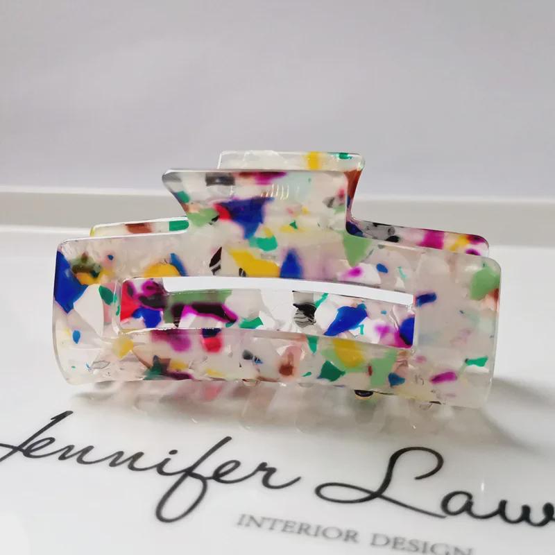 7.5cm Rectangular Hollow Acetate Ponytail Hair Claw Clip - Hot Selling Accessory