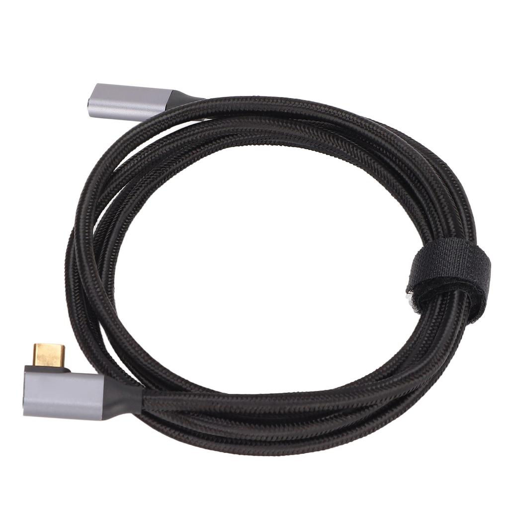 Type C Extension Cord 4K Resolution 10Gbps Good Heat Dissipation Right Angle Type C Extension Cable for Tablets Phone