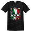 Camiseta com Bandeira da Itália Orgulho Italiano Bola de Futebol Arte Graffiti Tee Cores Nacionais