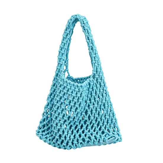 Hand Braided Tote Bag Large Capacity Boho Handbag Women Summer Beach Tote Rope Braided