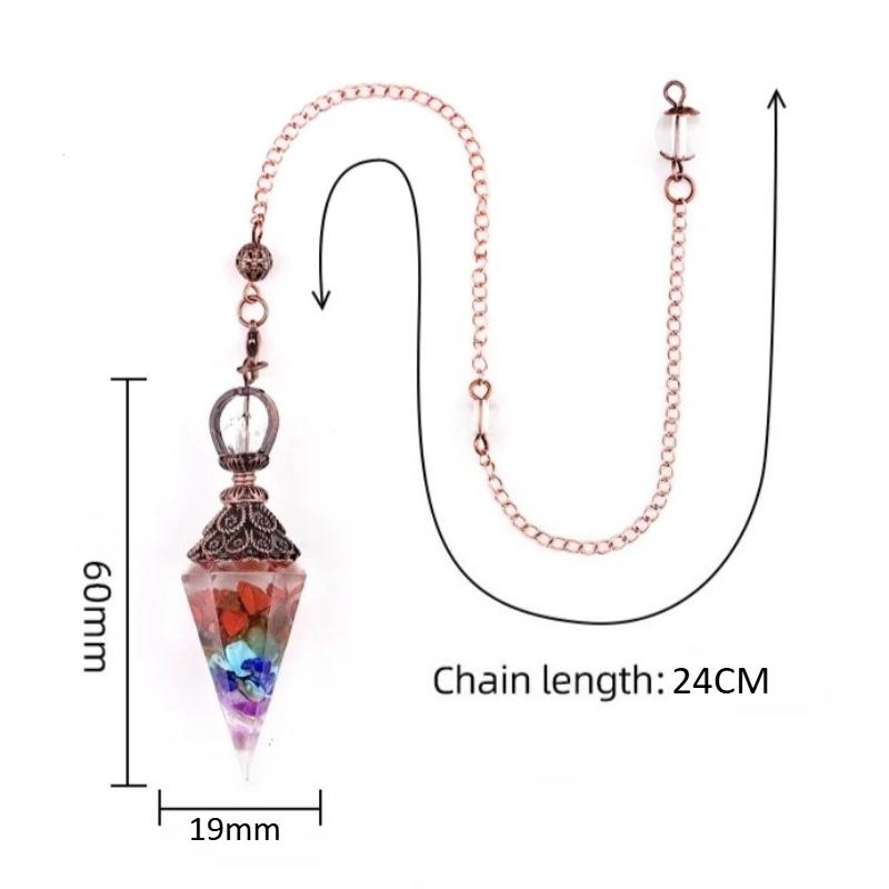 Amethyst Rainbow Stone Aquamarine Crystal Pendulum, Wiccan Supplies and Tools, Pendulos De Energia, Healing Crystals for Energy Balancing Chakra