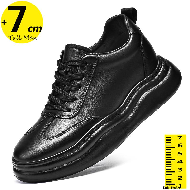 

Мужские кроссовки на платформе, обувь-бустер, стельки для увеличения роста на 6 см, повседневная мода, спорт, большие размеры 37-45 37 чёрный