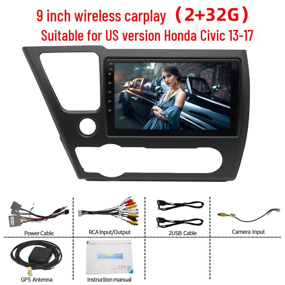 9" Wireless CarPlay 2+32G Android Navigation Radio for 2013-2017 Honda Civic (US Version)