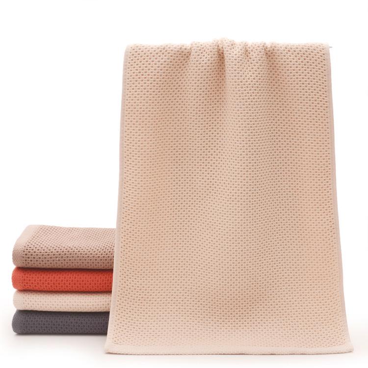 Customizable Honeycomb Pure Cotton Absorbent Waffle Weave Towel Set