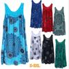 Moda feminina boêmia verão primavera sem mangas suspensórios gola redonda vestidos casuais