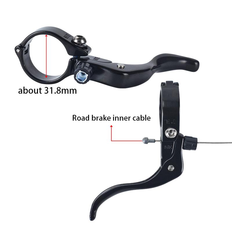 TEBOKA Road Bike Auxiliary Brake Handle Caliber 31.8mm Aluminum Alloy Curved Handle Brake Lever Bicycle Hand Brake