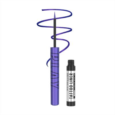 New York Tattoo Play Metalik Mavi Eyeliner 2.1ml Uzun Süre Kalıcı Su Geçirmez Bulaşmaya Karşı Dayanıklı Cesur Metalik Bitişli Sıvı Eyeliner