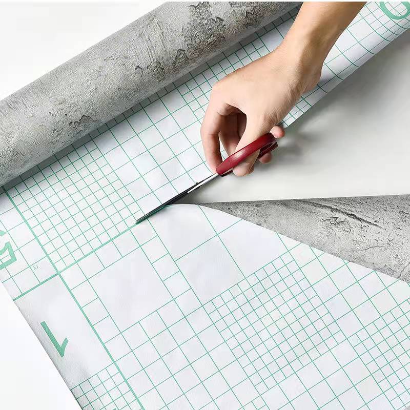 Industrial Cement Grey PVC Waterproof Wallpaper Clothing Store Living Room Decor Contact Paper Vinyl Self Adhesive Wall Stickers