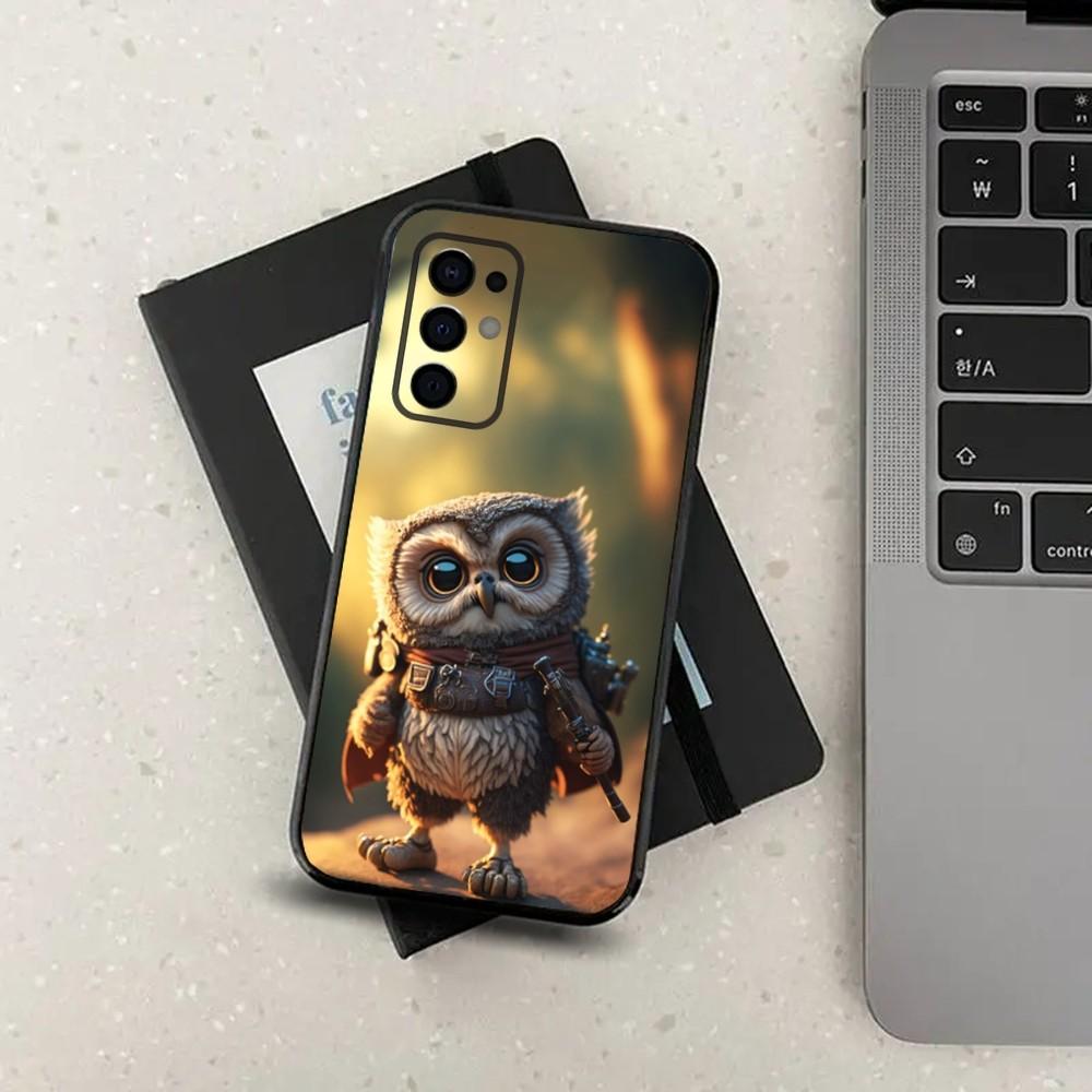 Cute Owl Phone Case For Samsung Galaxy A13,A21s,A22,A31,A32,A52,A53,A71,A80,A91 Soft Black Cover