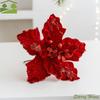 22cm Christmas Glitter Flower Simulation Hanging Sequins Flower Realistic Festival Christmas Tree Decorations Party Gifts
