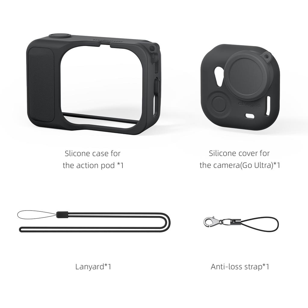 For Insta360 GO Ultra Silicone Case for Insta 360 Ultra Action Camera Protective Cover With Lens Protection Film Accessories