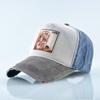 Cap With Embroidery Animals Patch Men Snapback Hip Hop Dad Hats Women Four Seasons Adjustable Visor Cap Vintage Denim Baseball Minimalist
