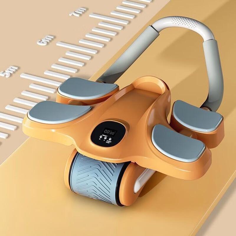 Automatic Rebound 4-Wheel Ab Roller with Elbow Support