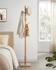 VASAGLE Coat Rack, Solid Wood Coat Stand, Free Standing Hall Coat Tree with 8 Hooks for Coats, Hats, Bags, Purses, for Entryway, Hallway