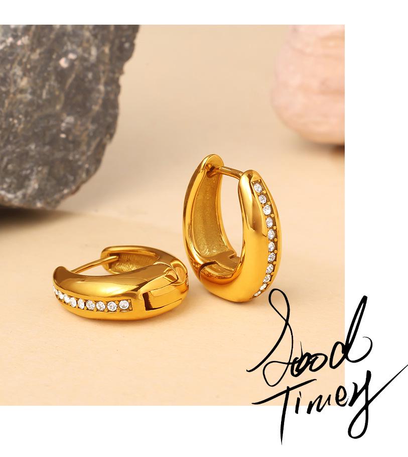 European & American Geometric Rhinestone Earrings: Chic, Casual, High-End Fashion for Women