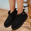 fashion 2024 new winter women's boots round toe solid color suede flat bottom short fashion boots