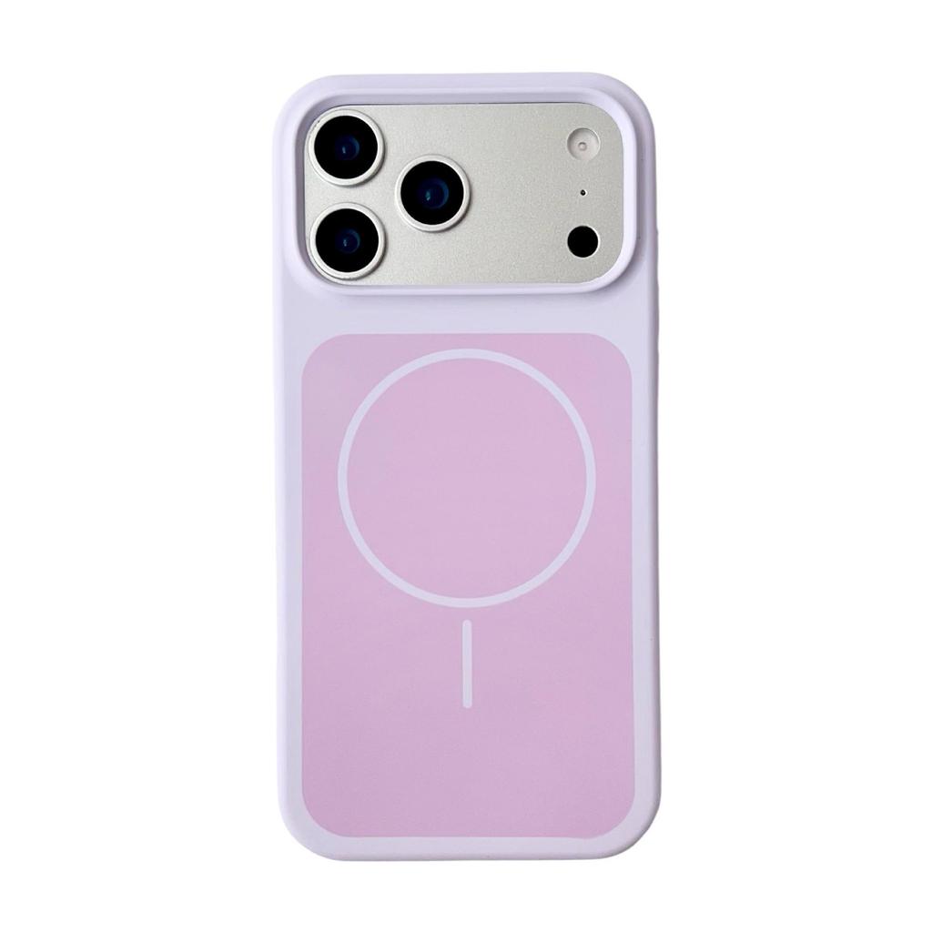 Dual-Color Liquid Silicone Magnetic Case for iPhone 17 Pro Max, Drop-Proof with Full Coverage and Contrasting Colors.