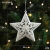 White Irregular Pendant with Gold Glitter Angel Wings, Single Pack Christmas Tree Ornament.