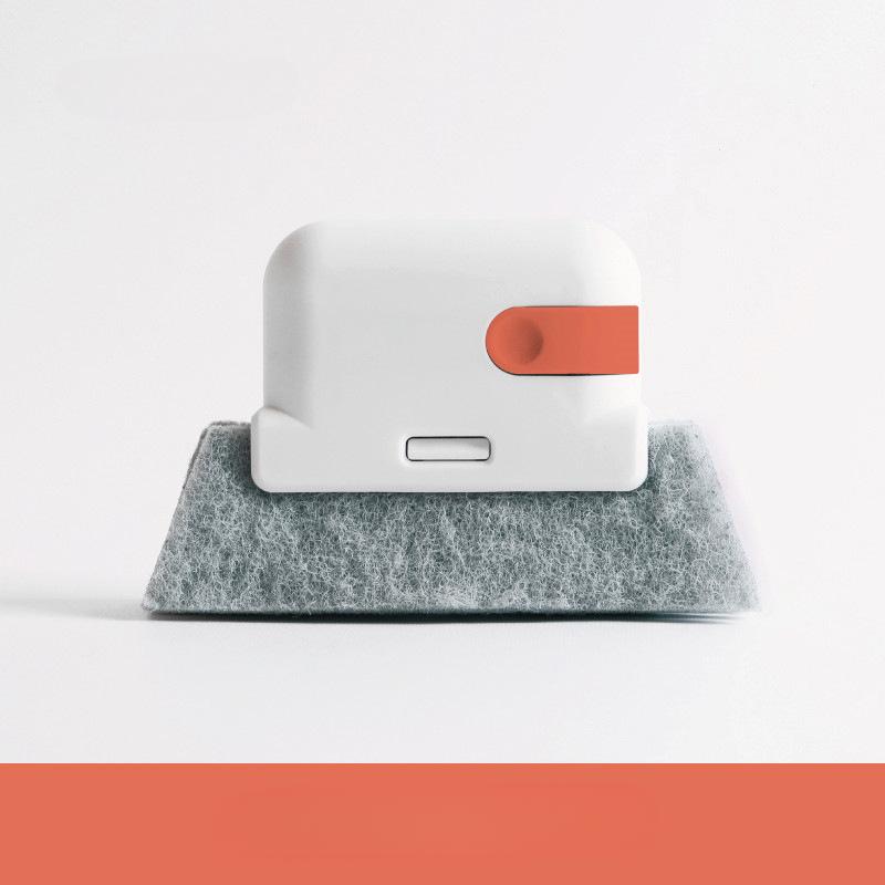 

Щетка для мытья окон два в одном, съемная, пластиковая, без мертвых углов и зазоров, щетка для пазов стекла дверей и окон Orange-red