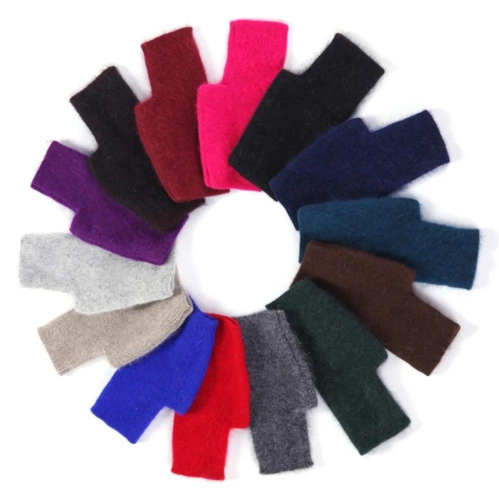 Wrist Length Winter Gloves Warm Knitted Wool Gloves Fashion Cashmere Gloves  Unisex