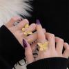 [Kingdee Qi Ring] Medieval Vintage Retro High-End Butterfly Zir*****Pen Ring Personality Niche