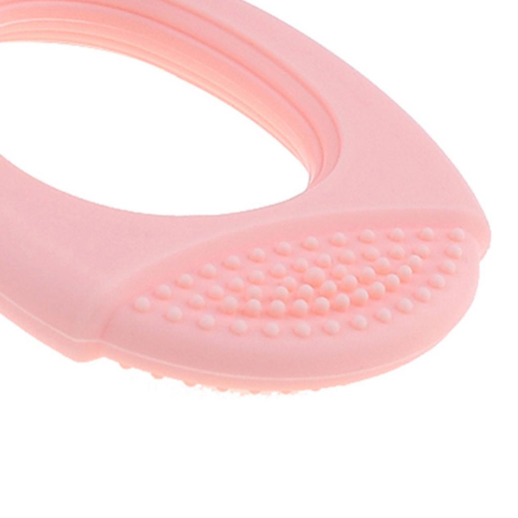 Baby Training Toothbrush Teether Silicone 360 Degrees  Clean Mouthguard Baby Massage Toothbrush Pink