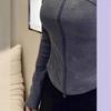 De Rong Slim Fit Zipper Cardigan with Stand Collar and Long Sleeves