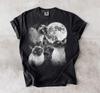 Siamese Cat Moon Graphic Tee, Distressed Vintage Cat Lover Shirt