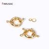 9/11.5/15mm 14k Gold Plated Spring Clasps For Jewelry Making Brass Sailor Clasp Connector DIY Handmade Necklace Accessories