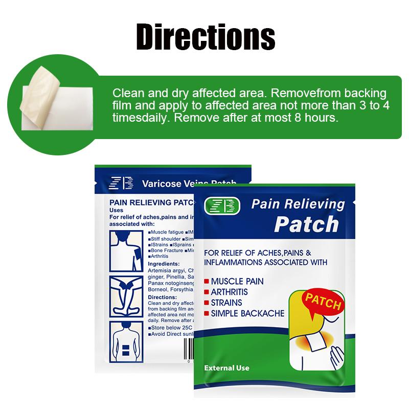 ZB Pain Relief Patch Back Neck Joints Knee Pain Plaster 5pcs/bag