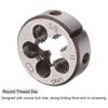 Uxcell 2-Piece Tap & Die Set, 5/8-11 UNC Thread Tap & Round Die, Tapping Thread Tool, Tap & Die Kit for Nut, Screw, Bolt Thread Repair