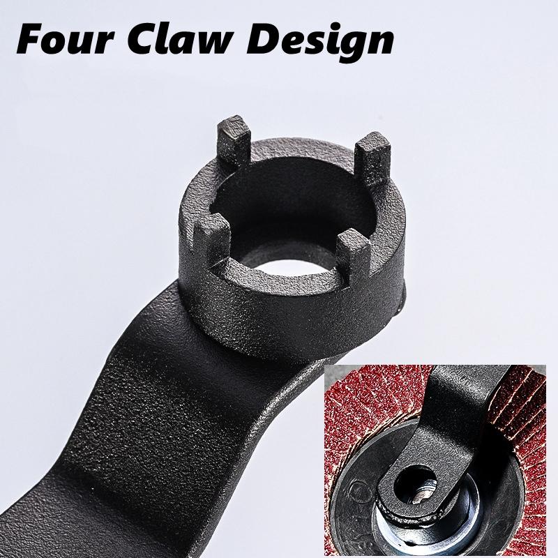 Dual-purpose Angle Grinder Machine Accessories Four Claw Wrench Thickened High Hardness Wrench For Angle Grinding Wheel Machine