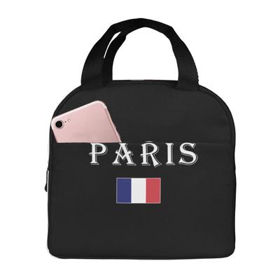 France Paris Lunch Bag Large Capacity Thermal Insulated Lunch Tote Lightweight Women's Lunch Box Bag for Work School Picnics