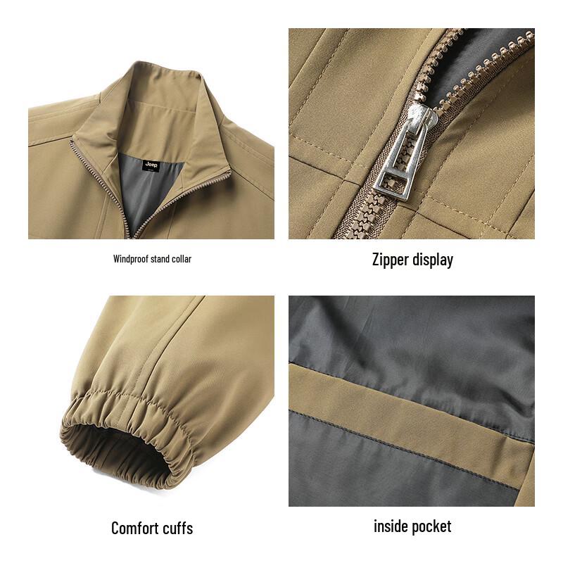 JEEP Men's Casual Stand Collar Jacket
