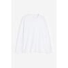 H M Regular Fit Jersey Top wHite