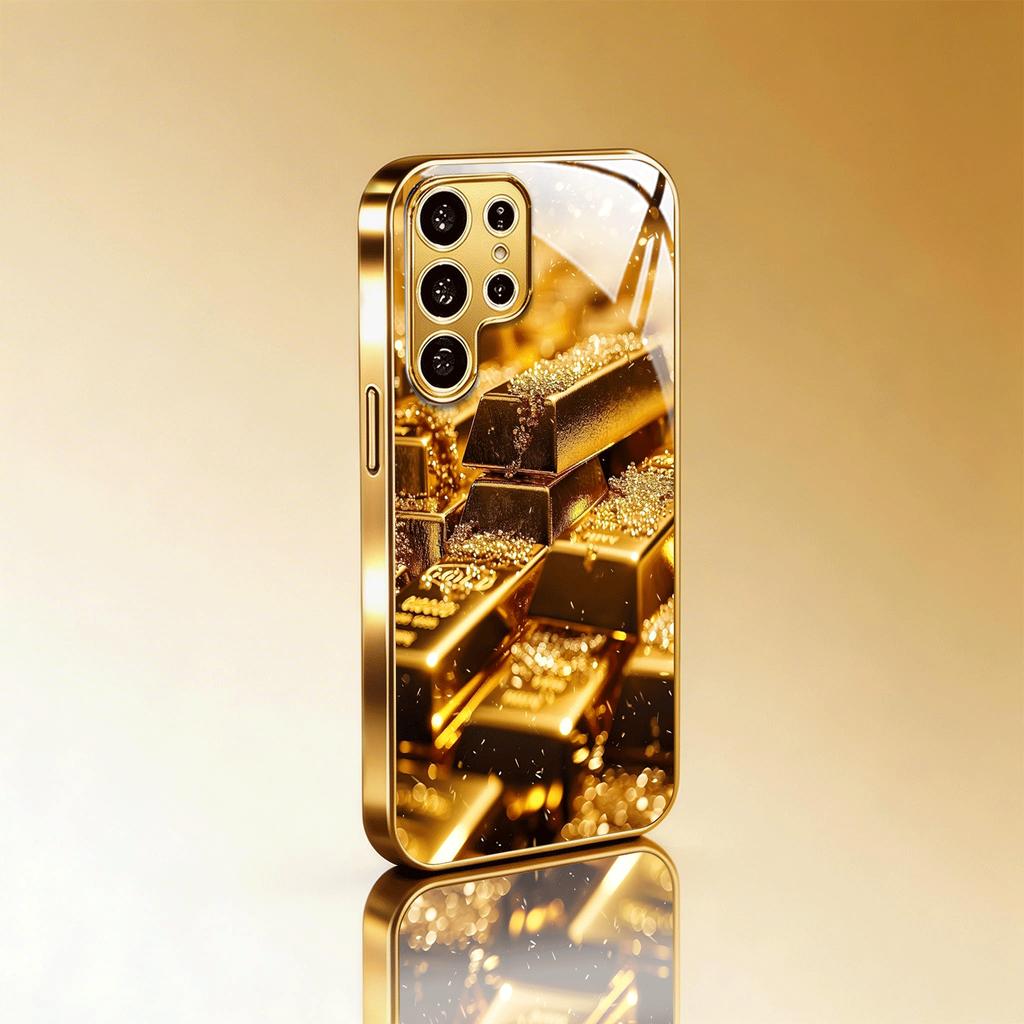 Hot-sellingFashion Simplicity High-end Electroplating Glass PhoneCase for Samsung Galaxy S26 S25 S24 S23 S22 S21 FE,Ultra,Plus