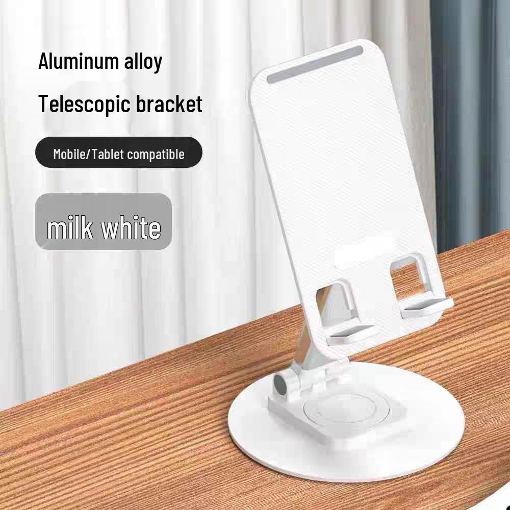 

Alloy Rotatable Phone & Tablet Stand for Live Streaming - Adjustable Height, Foldable & Desktop-Compatible