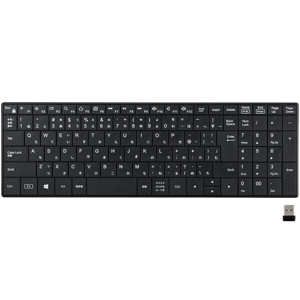 Buffalo 2.4GHz Wireless Compact Keyboard, Compatible with PCWindowsMac, for Remote Work and Home Use, Black, BSKBW335BK