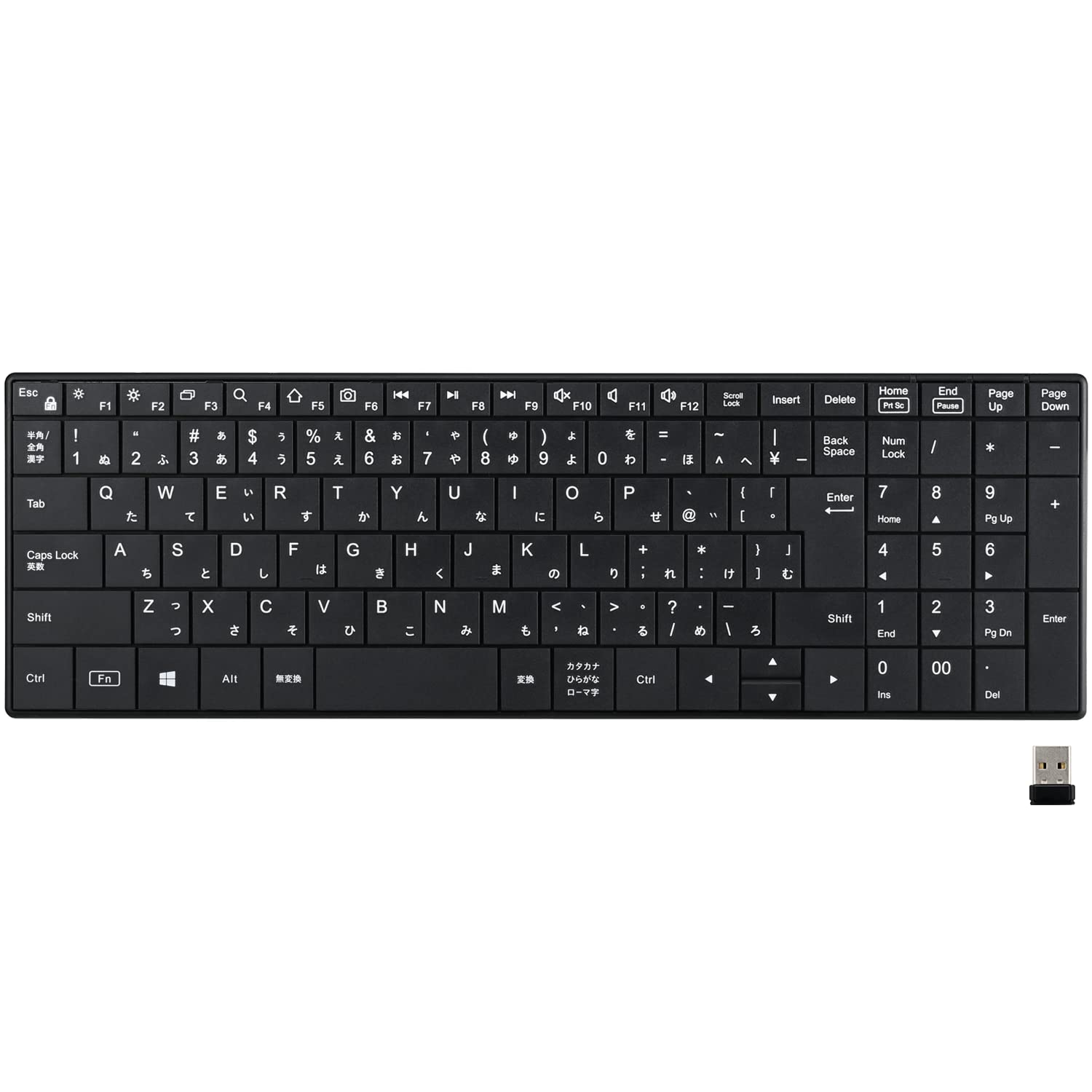 

Buffalo Wireless Compact Keyboard Compatible Remote Telework Home Black BSKBW335BK 2.4GHz PC/Windows/Mac чорний