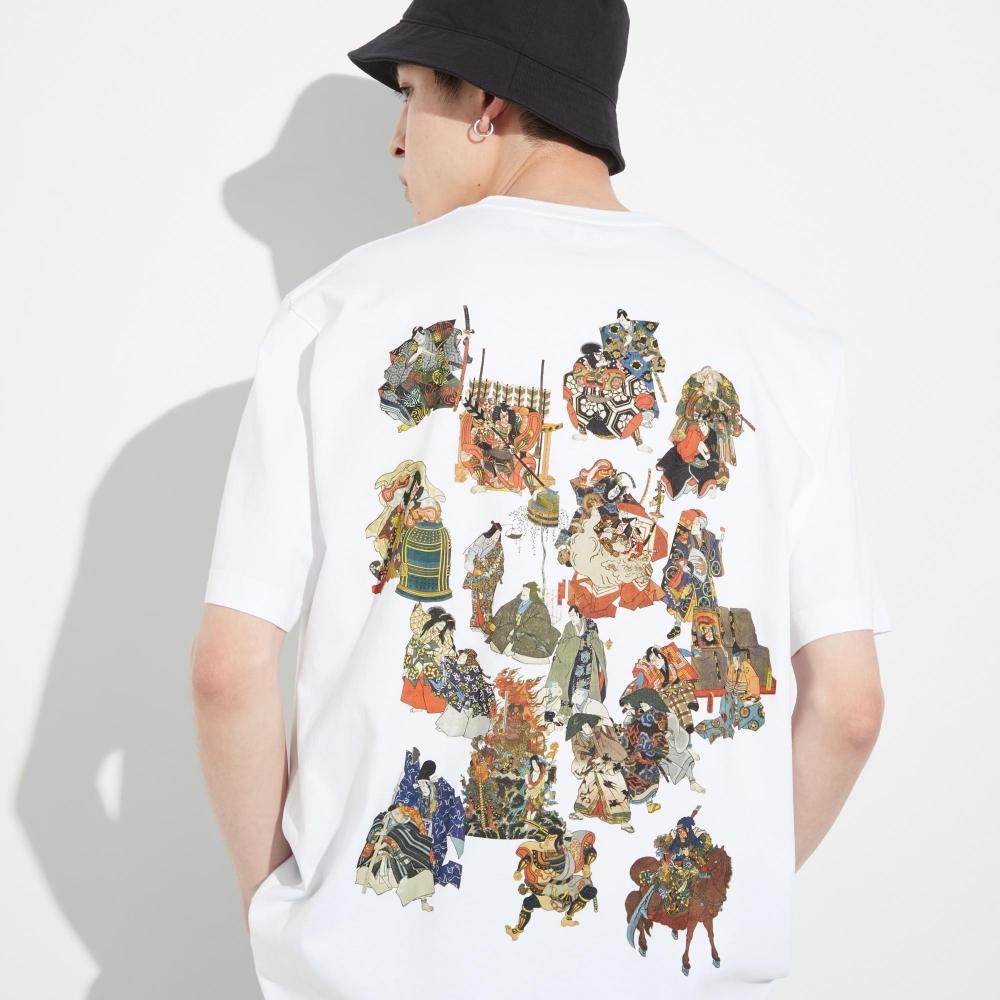 

UNIQLO JAPAN Ichikawa Danjuro 13th White Monkey Succession Commemoration Shochiku Kabuki UT Футболка с рисунком с короткими рукавамиRegular Fit