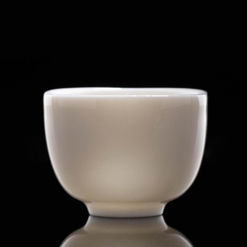 Various Styles Pure White Sheep Fat Jade Ceramic Kung Fu Set Master Cup Tea Bowl Supports LOGO Printing