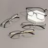 Rectangle Metal Full Rim Big Browline Spectacle Male and Female Vintage Eyeglasses Frame For Optical Prescription Lenses